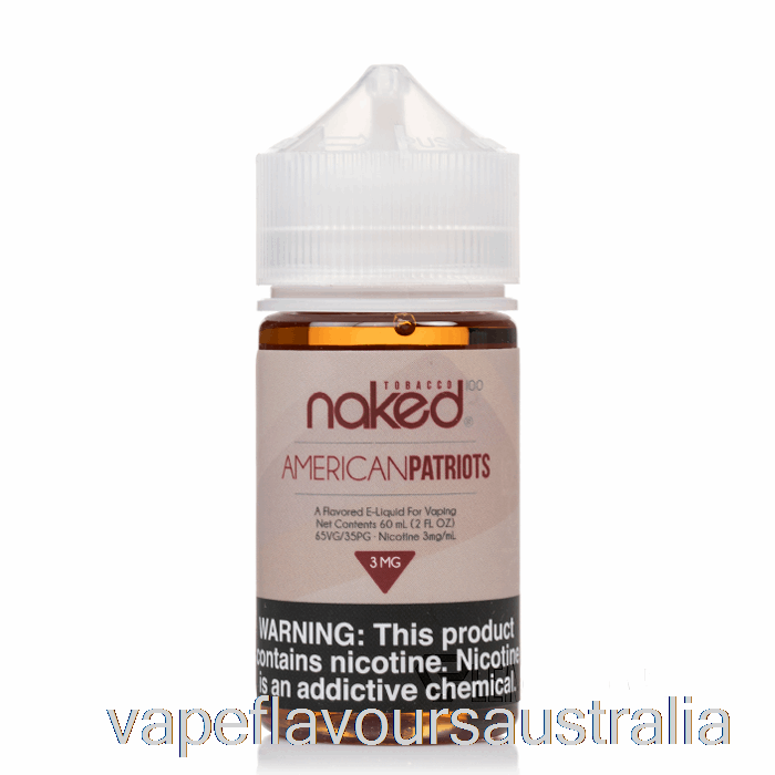 Vape Australia American Patriots - Naked 100 Tobacco - 60mL 12mg